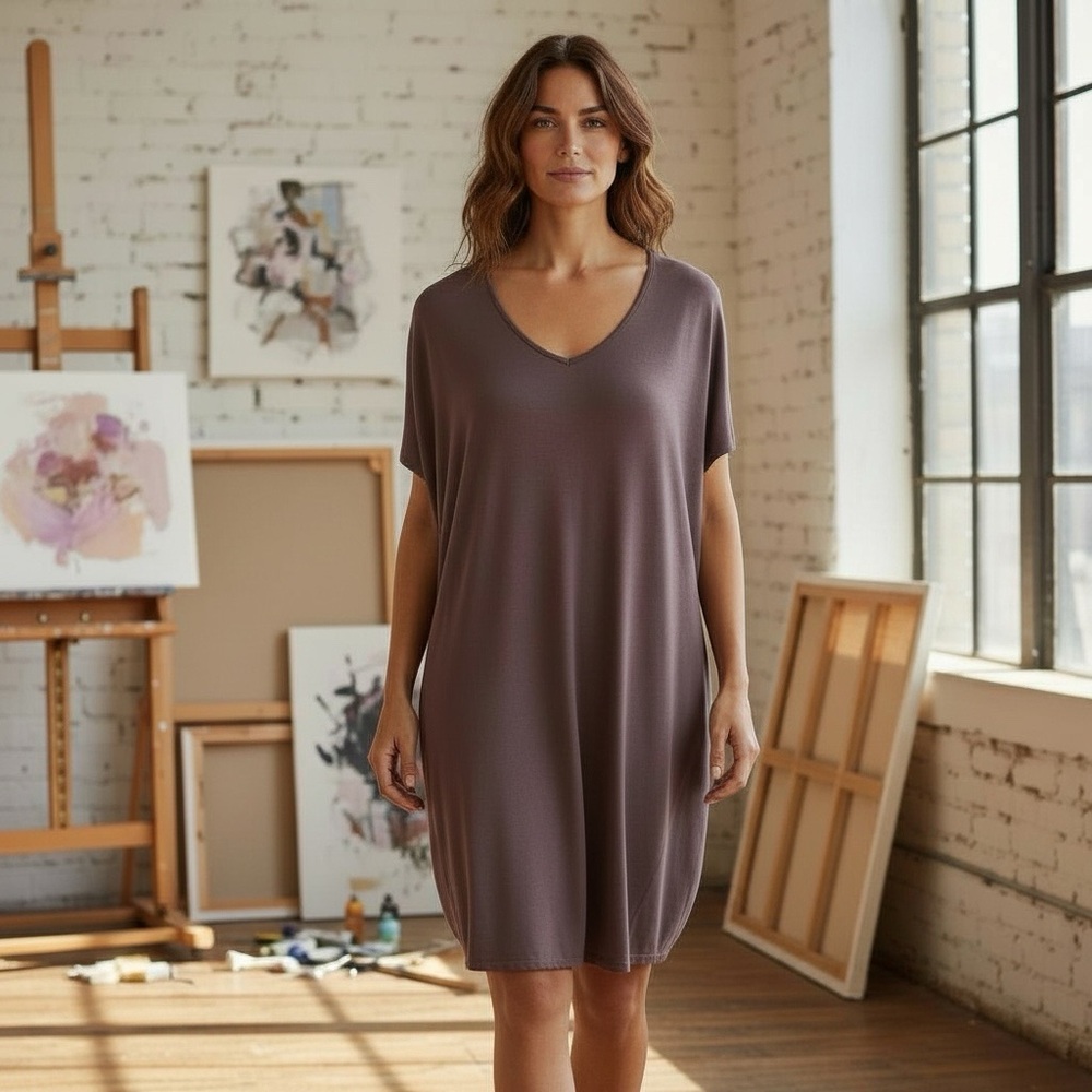 Mon & Lou V-Neck Dress #058